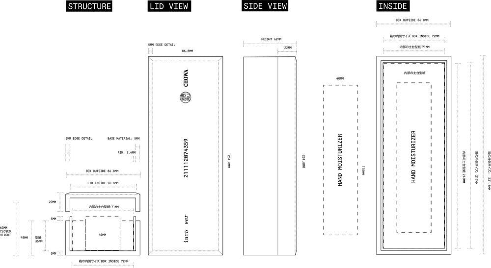 Box dimensions